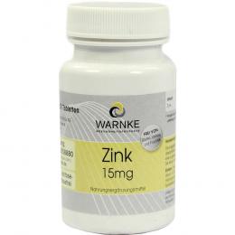 Ein aktuelles Angebot für Zink 15mg 100 St Tabletten Mineralstoffe - jetzt kaufen, Marke Warnke Vitalstoffe GmbH.