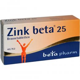 Ein aktuelles Angebot für ZINK BETA 25 Brausetabletten 40 St Brausetabletten Mineralstoffe - jetzt kaufen, Marke betapharm Arzneimittel GmbH.