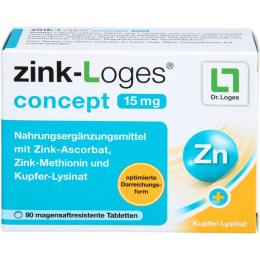ZINK-LOGES concept 15 mg magensaftres.Tabletten 90 St.