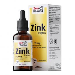 Ein aktuelles Angebot für ZINK TROPFEN 15 mg ionisiert 50 ml Tropfen zum Einnehmen  - jetzt kaufen, Marke ZeinPharma Germany GmbH.
