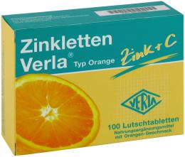 Ein aktuelles Angebot für Zinkletten Verla Orange 100 St Lutschtabletten Mineralstoffe - jetzt kaufen, Marke Verla-Pharm Arzneimittel GmbH & Co. KG.