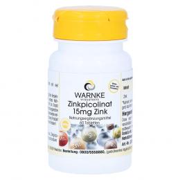 ZINKPICOLINAT 15 mg Zink Tabletten 60 St Tabletten