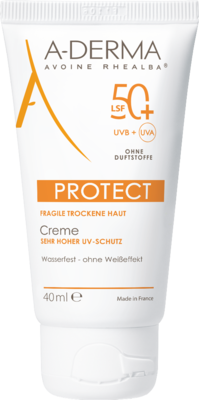 A-DERMA PROTECT SPF 50+ Creme o.Duftstoffe 40 ml