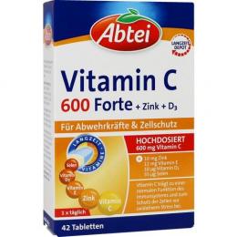 ABTEI Vitamin C 600 Forte Tabletten Titandioxidfr. 42 St.