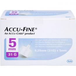 ACCU FINE sterile Nadeln f.Insulinpens 5 mm 31 G 100 St.