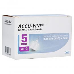 ACCU FINE sterile Nadeln f.Insulinpens 5 mm 31 G 100 St Kanüle