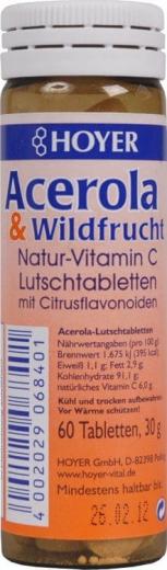 ACEROLA & WILDFRUCHT Vitamin C Lutschtabletten 60 St Lutschtabletten