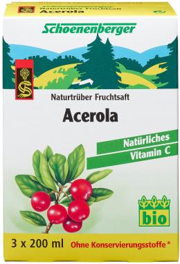 Acerola Saft Schoenenberger Heilpflanzensäfte 3 X 200 ml Saft