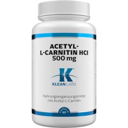 ACETYL-L-CARNITIN HCL 500 mg KLEAN LABS Kapseln 60 St.
