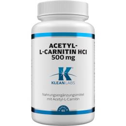ACETYL-L-CARNITIN HCL 500 mg KLEAN LABS Kapseln 60 St. (38 g)