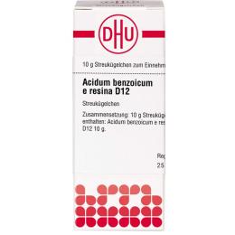 ACIDUM BENZOICUM E Resina D 12 Globuli 10 g