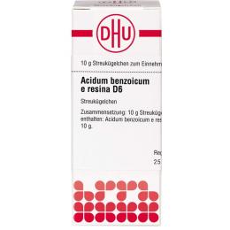 ACIDUM BENZOICUM E Resina D 6 Globuli 10 g