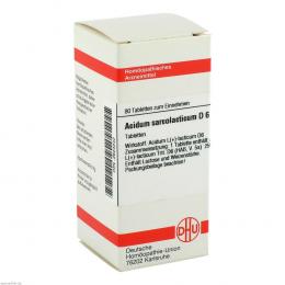 ACIDUM SARCOLACTICUM D 6 Tabletten 80 St Tabletten