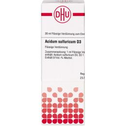 ACIDUM SULFURICUM D 3 Dilution 20 ml