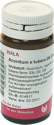 ACONITUM E tubere D 6 Globuli 20 g