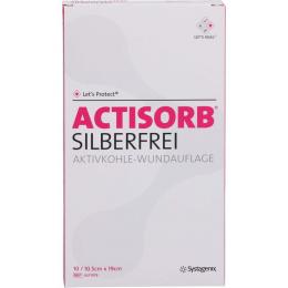 ACTISORB SILBERFREI 10,5x19 cm Aktivkohle 10 St.