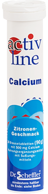 ACTIVLINE Calcium Zitrone Brausetabletten 90 g