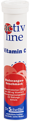 ACTIVLINE Vitamin C Blutorange Brausetabletten 80 g