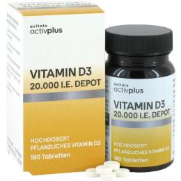 ACTIVPLUS Vitamin D3 20.000 I.E. Depot Tabletten 180 St.