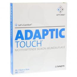 ADAPTIC Touch 7,6x11 cm nichthaft.Sil.Wundauflage 10 St Wundgaze
