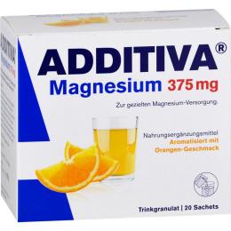 ADDITIVA Magnesium 375 mg Sachets Orange 20 St.