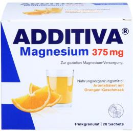 ADDITIVA Magnesium 375 mg Sachets Orange 20 St. (92 g)