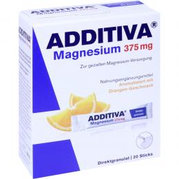 ADDITIVA Magnesium 375 mg Sticks Orange 20 St Granulat