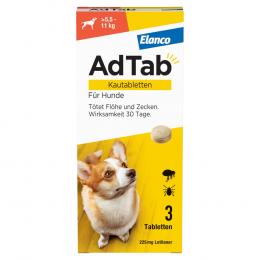 ADTAB 225 mg Kautabletten für Hunde >5,5-11 kg 3 St Kautabletten