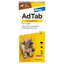ADTAB 56 mg Kautabletten für Hunde 1,3-2,5 kg 3 St Kautabletten
