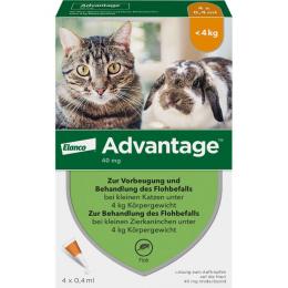 ADVANTAGE 40 mg Lsg.f.kl.Katzen/kl.Zierkaninchen 1,6 ml