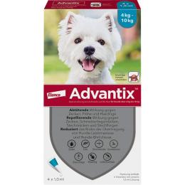 ADVANTIX Spot-on Lsg.z.Auftr.a.d.H.f.Hund 4-10 kg 4 St.