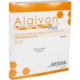 ALGIVON Plus Honigalginat Wundauflage 5x5 cm 5 St.