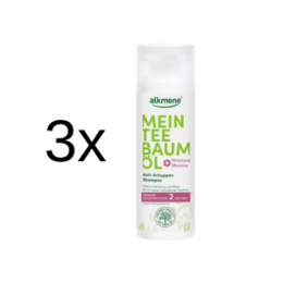 ALKMENE Mein Teebaumöl Anti-Schuppen Shampoo 3 x 200 ml