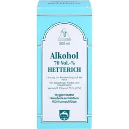 ALKOHOL 70% V/V Hetterich 200 ml