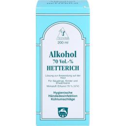 ALKOHOL 70% V/V Hetterich 200 ml