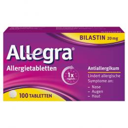 ALLEGRA Allergietabletten 20 mg Tabletten 100 St Tabletten