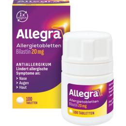 ALLEGRA Allergietabletten 20 mg Tabletten Dose 100 St.
