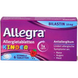 ALLEGRA Allergietabletten Kinder 10 mg Schmelztab. 6 St.