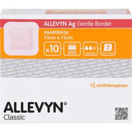 ALLEVYN Ag Gentle Border 7,5x7,5 cm Wundverband 10 St.