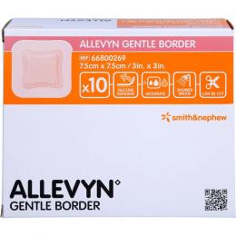 ALLEVYN Gentle Border 7,5x7,5 cm Schaumverb. 10 St.
