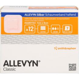 ALLEVYN Silber Schaumverb.7x8 cm haftend 12 St.