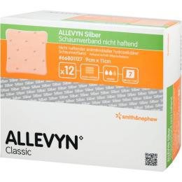 ALLEVYN Silber Schaumverb.9x11 cm nicht haftend 12 St.