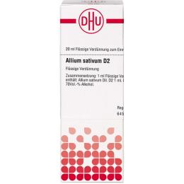 ALLIUM SATIVUM D 2 Dilution 20 ml