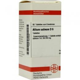 ALLIUM SATIVUM D 6 Tabletten 80 St