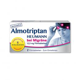 Almotriptan HEUMANN bei Migräne 12,5 mg Filmtabletten 2 St Filmtabletten