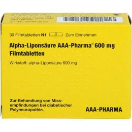 ALPHA LIPONSÄURE AAA- Pharma 600 mg Filmtabletten 30 St.
