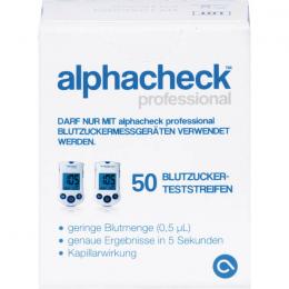 ALPHACHECK professional Blutzuckerteststreifen 50 St.