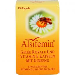 ALSIFEMIN Gelee Royal+Vit.E m.Ginseng Kapseln 120 St.