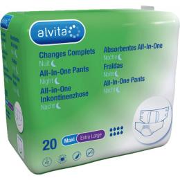 ALVITA All-in-One Inkontinenzhose maxi xl Nacht 20 St.