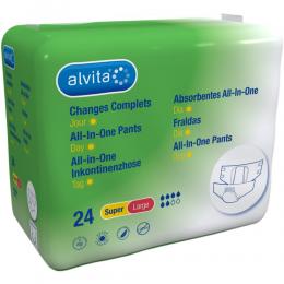 ALVITA All-in-One Inkontinenzhose super large Tag 24 St ohne